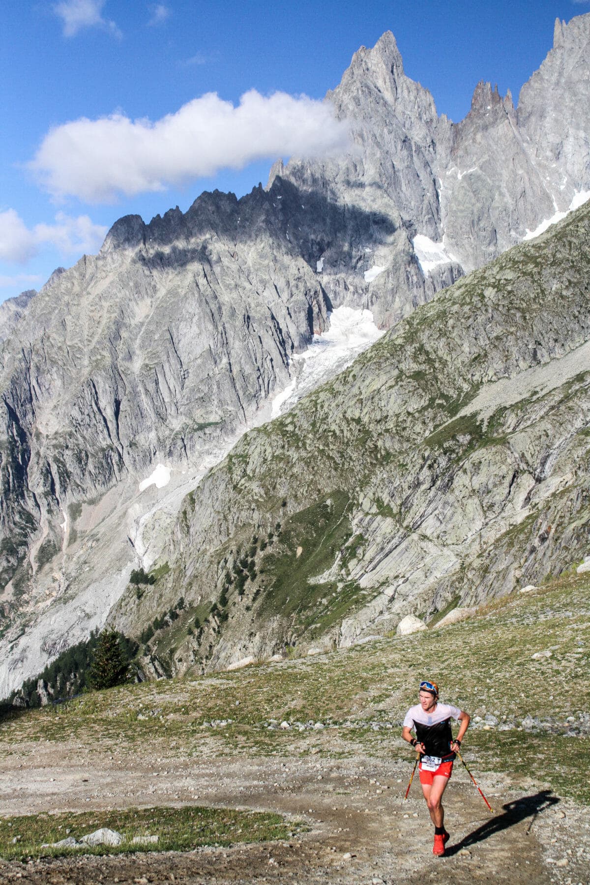 Mike Ambrose at the Helbronner Mid Station during the UYN K2000