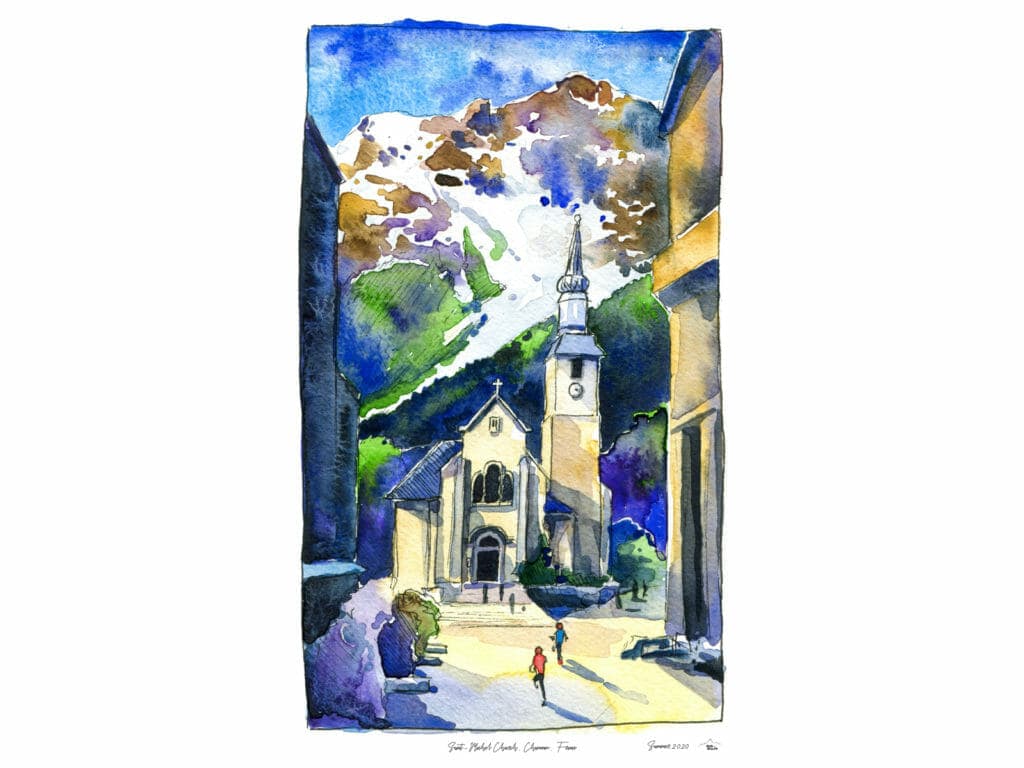 Romney Chamonix painting, Holiday gift idea