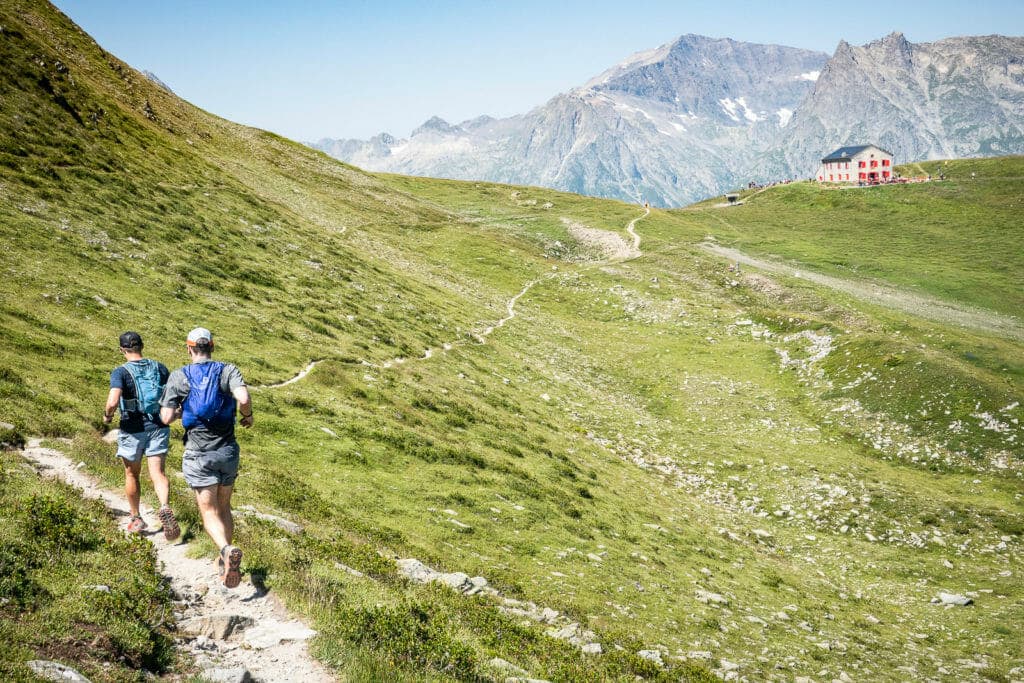 Running toward Col de Balme on TMB