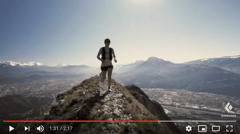 Movie of Black Diamond skyrunner and Run the Alps ambassador Hillary Gerardi, trail running in the French Alps near Grenoble