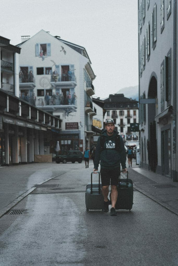 Leaving Chamonix after UTMB