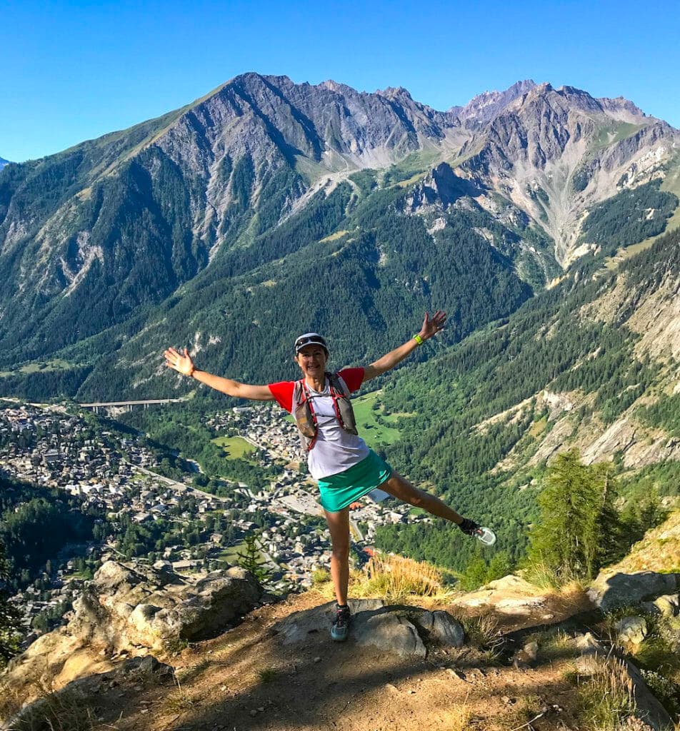 Run the Alps Guide, Heather Ohly, above Courmayeur, Italy