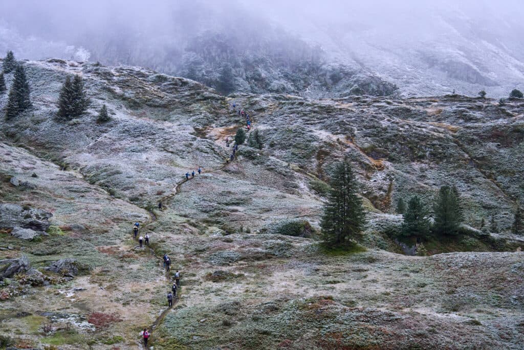 Runners on the Beaufortain trails during Ultra Spirit