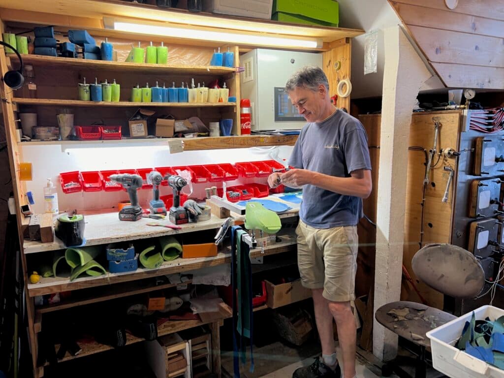 Jim, who works in the oven room to heat the carbon fiber resin.