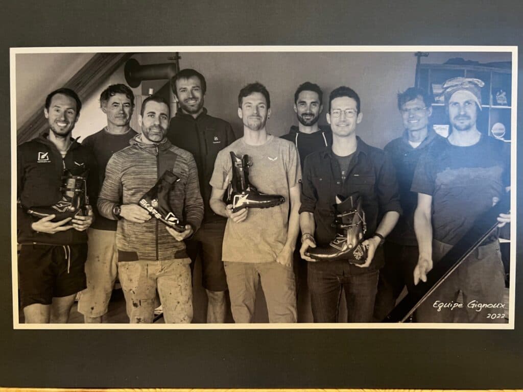 The team with their handicrafts, 2022. Today, there are 12 staff members.