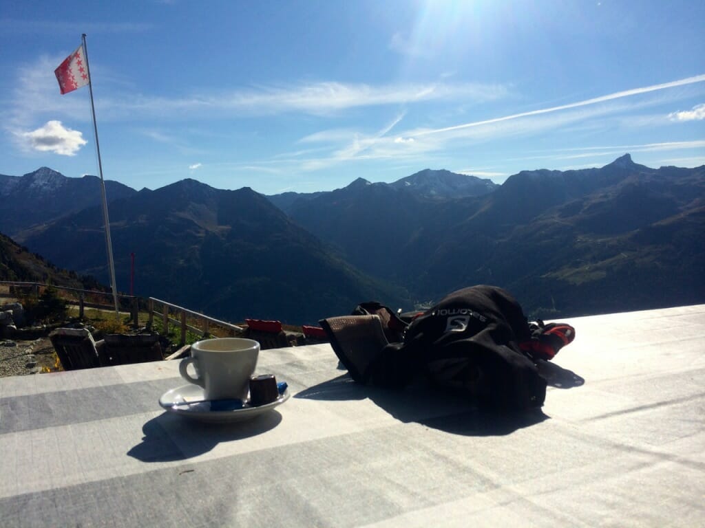 Looking towards Zinal and Grimentz from the Hotel Weisshorn, on the Sierre-Zinal race course. 