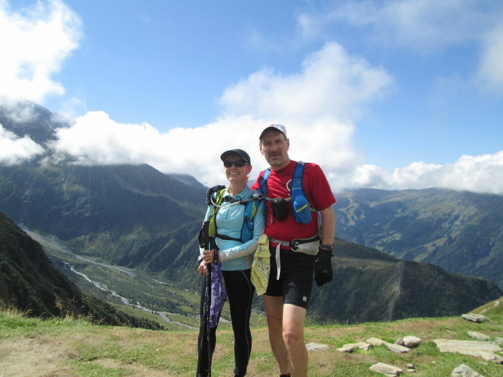 Burke Kaiser on a self-guided Tour du Mont Blanc at Col du Tricot 