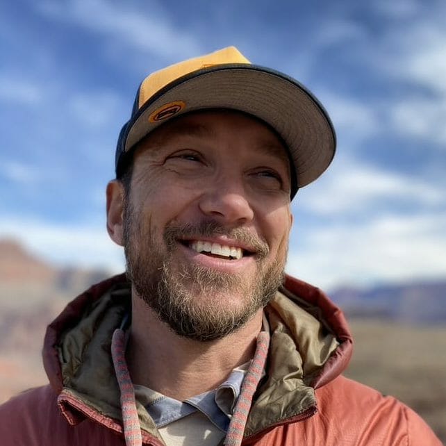 Up close image of Run the Alps staff member Zach Dahlmer