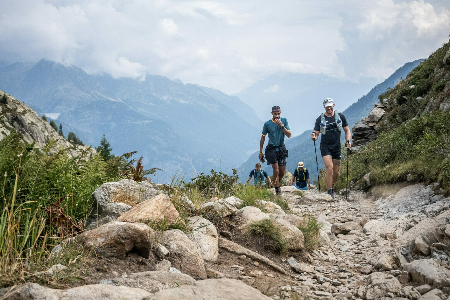 Gaining vert above Chamonix