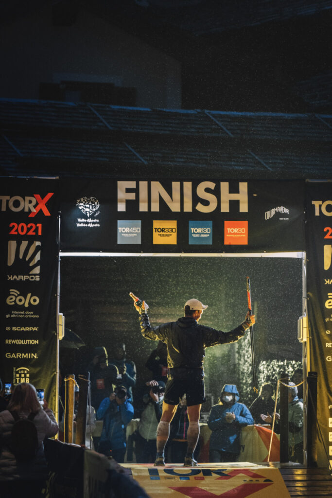 Runner at the finish line of TOR