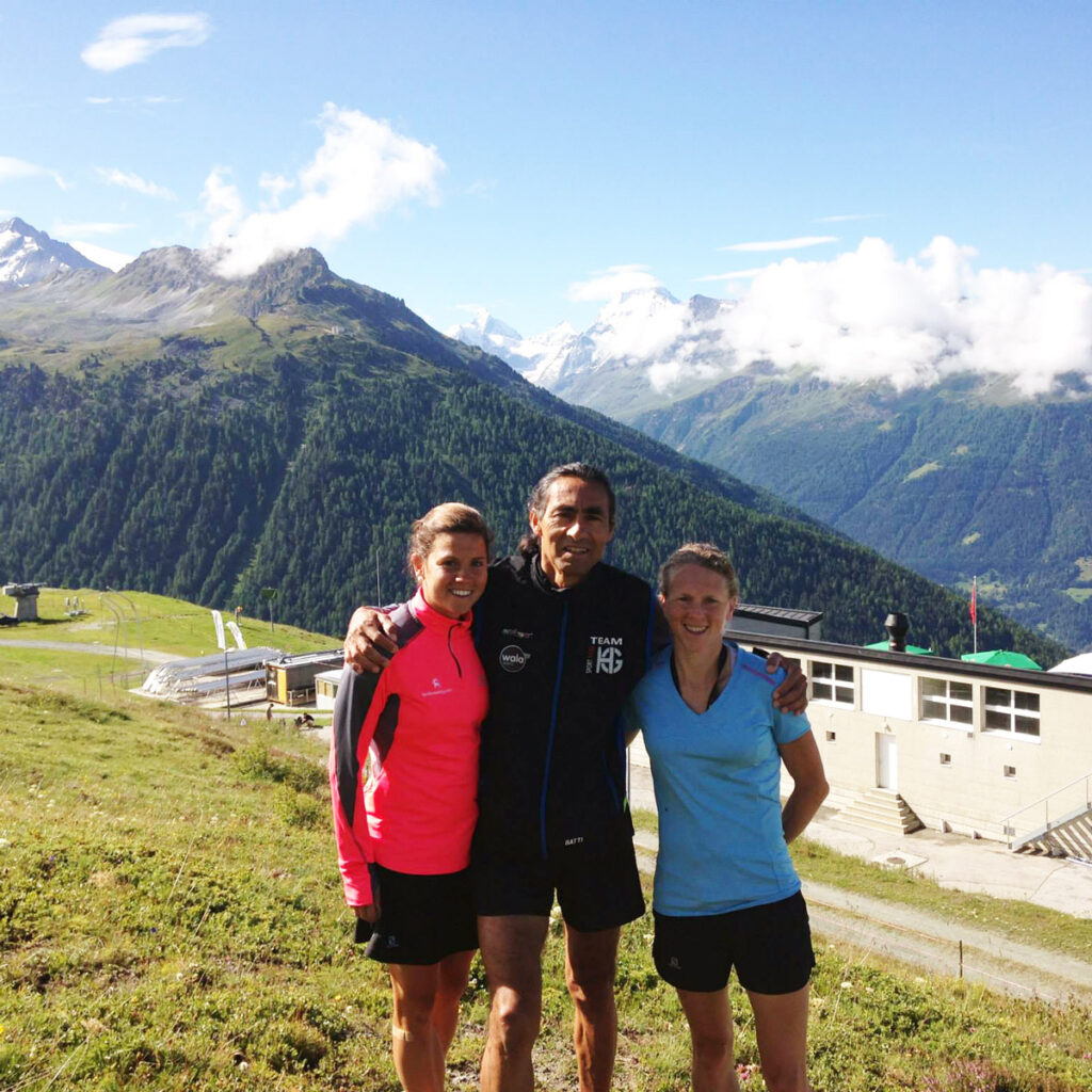 Stevie, Pablo, and Kasie at Sierre-Zinal. 