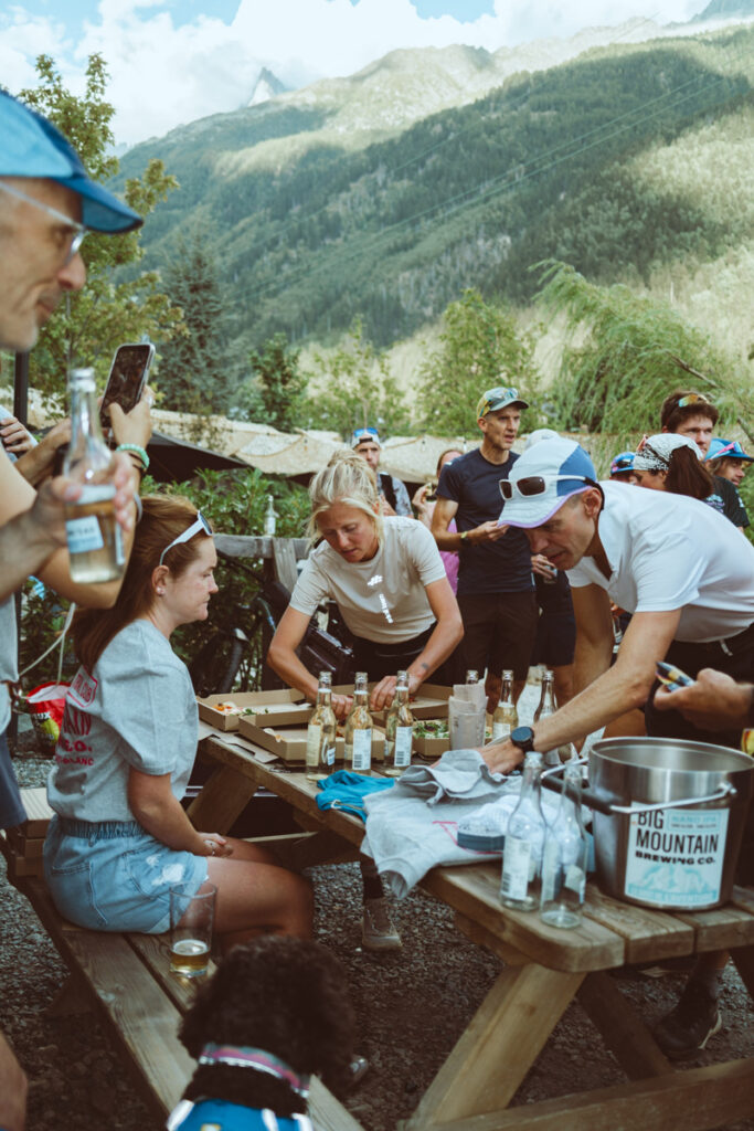 getting pizza at Big Mountain Run Club