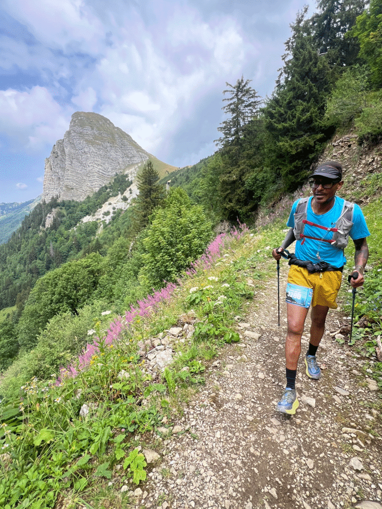 Gregory Gourdet running at Montreux trail fest